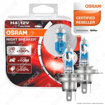 Osram Night Breaker Laser - 2 Lampadine H4