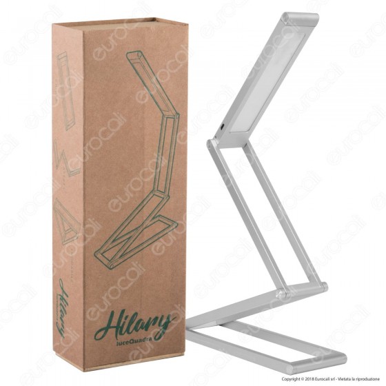 CFG Luce Quadra Hilary Lampada da Tavolo LED 3W Snodabile Dimmerabile