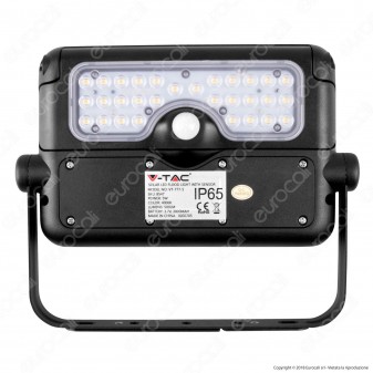 V-Tac VT-777-5 Lampada da Muro LED 5W con Pannello Solare e Sensore