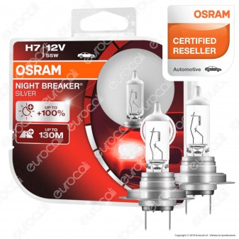 Osram Night Breaker Silver 55W - 2 Lampadine H7