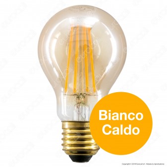 Bot Lighting Lampadina LED E27 7W Bulb A60 Filamento Ambrata - mod.