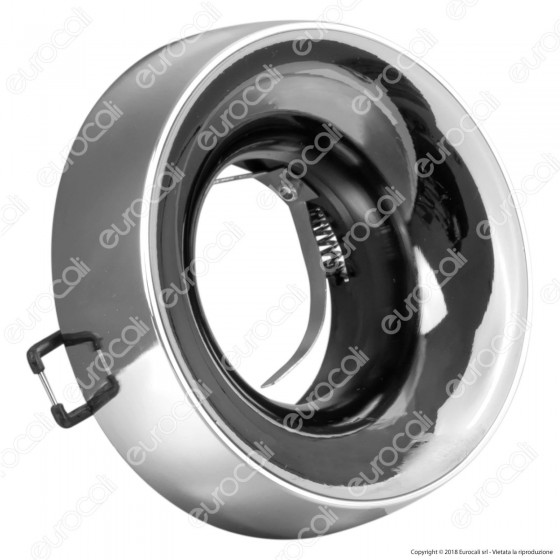 Kanlux ELNIS L Portafaretto Rotondo da Incasso Colore Cromo e Kanlux ELNIS L Portafaretto Rotondo da Incasso Colore Cromo e