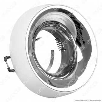 Kanlux ELNIS L Portafaretto Rotondo da Incasso Colore Bianco e Cromo