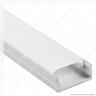 V-Tac VT-8108W 4 Profili in Alluminio per Strisce LED Colore Bianco - Lunghezza 2 metri - SKU 3367