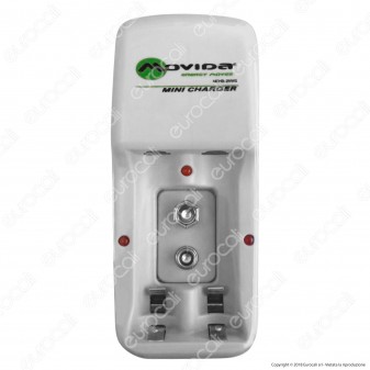 Movida Mini Charger Caricabatterie + 2 Pile Stilo AA 2100mAh