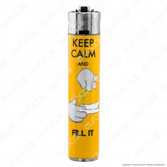 Atomic Festival Accendino Maxi Ricaricabile Fantasia Keep Calm - Serie di 4 Accendini