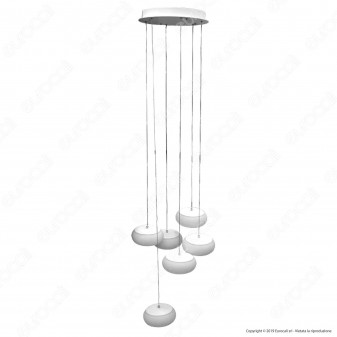 V-Tac Lampadario con Composizione LED Rotondo a Sospensione 76W con