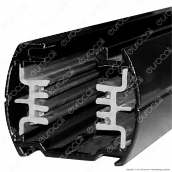 V-Tac Binario a 4 Poli in Alluminio Track Light Colore Nero Lunghezza 1 Metro - SKU 9944