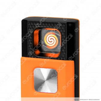 Silver Match Accendino USB Chriswick Slim in Metallo Antivento Ricaricabile - 1 Accendino