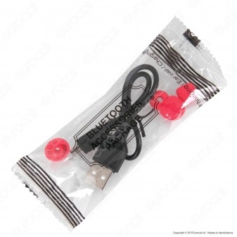 V-Tac VT-6166 Coppia di Auricolari Bluetooth Sports Earphones Colore Nero - SKU 7710