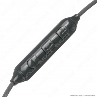 V-Tac VT-1032 Coppia di Auricolari con Microfono e Jack 3,5mm Colore Grigio - SKU 7706