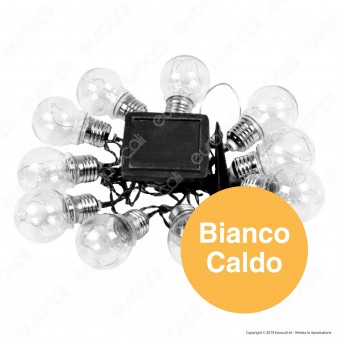 V-Tac VT-71010 Catena da 10 Lampadine con MicroLuci LED con Pannello Solare - SKU 8559