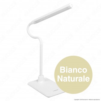 Velamp Lampada da Tavolo LED 6W Touch Dimmerabile Colore Bianco - mod. TL1606