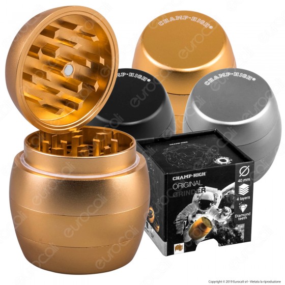 Grinder Tritatabacco Champ 4 Parti in Metallo Grinder Tritatabacco Champ 4 Parti in Metallo