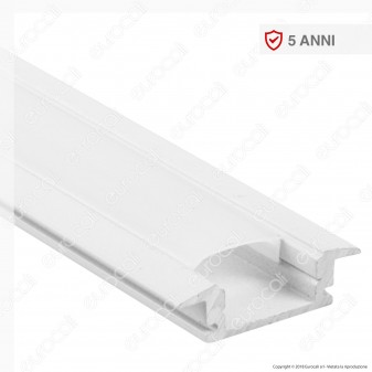 V-Tac VT-8106W Profilo in Alluminio per Strisce LED Colore Bianco - Lunghezza 2 metri - SKU 3368