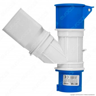 Ecova Multipresa Adattatore Spina CEE Industriale Presa Bivalente Schuko - mod. 20562