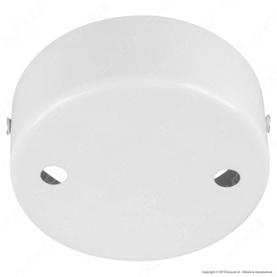 FAI Rosone Cilindrico in Metallo 2 Fori Colore Bianco Lucido - mod. 1159/BI/2 FAI Rosone Cilindrico in Metallo 2 Fori Colore Bianco Lucido - mod. 1159/BI/2
