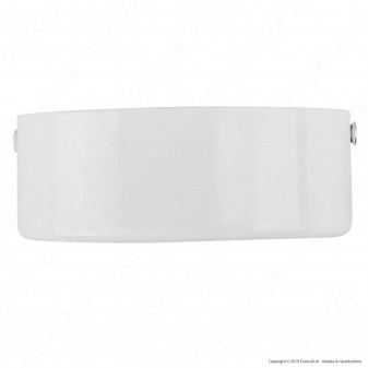 FAI Rosone Cilindrico in Metallo 3 Fori Colore Bianco Lucido - mod. 1159/BI/3