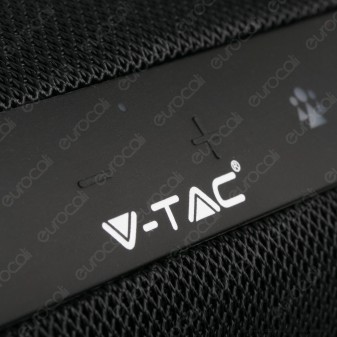 V-Tac VT-6133 Speaker Bluetooth Portatile 2x3W con Rivestimento in Stoffa e Microfono Ingresso MicroSD AUX - SKU 7726