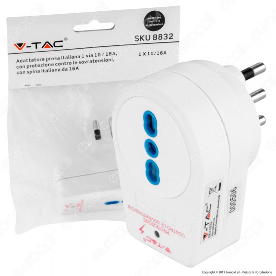 V-Tac Adattatore Singolo V-Tac Adattatore Singolo