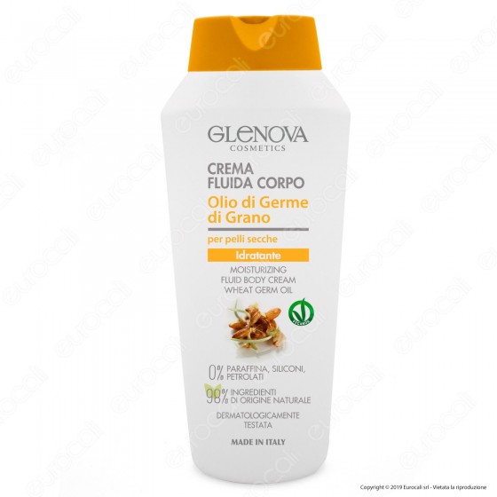 Glenova Cosmetics Crema Fluida Corpo Idratante con Olio di Germe di Grano Glenova Cosmetics Crema Fluida Corpo Idratante con Olio di Germe di Grano