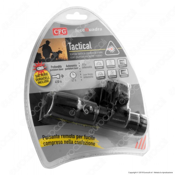 CFG EL032 Torcia LED 3W in Alluminio con Puntatore Laser e Scatto Remoto - Ideale per Fucili CFG EL032 Torcia LED 3W in Alluminio con Puntatore Laser e Scatto Remoto - Ideale per Fucili