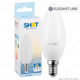 Bot Lighting Shot Lampadina LED E14 7,5W Candela - mod. ELD2010X2 /