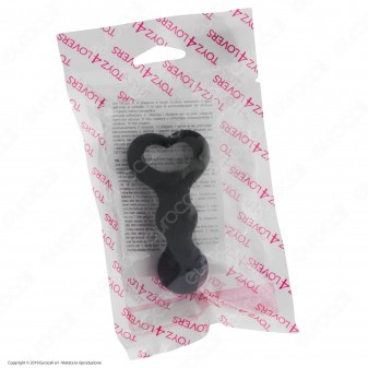 Toyz4Lovers Anal Plug Heart Clip Ball Nero - Plug Anale