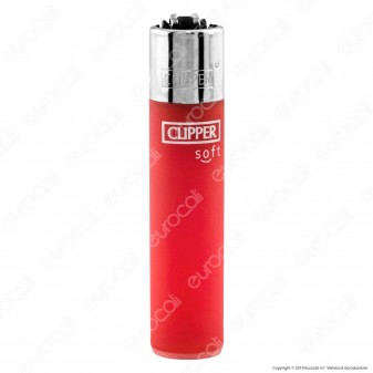 Clipper Large Fantasia Traslucido Soft Touch - Box da 48 Accendini
