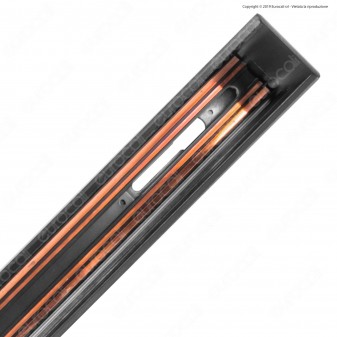 V-Tac Binario in Alluminio Nero per Track Lights Magnetiche Lunghezza