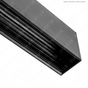 V-Tac Binario in Alluminio Nero per Track Lights Magnetiche Lunghezza