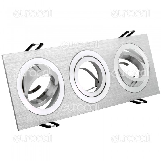 Kanlux SEIDY CT-DTL350-AL Portafaretto Orientabile da Incasso per 3 Kanlux SEIDY CT-DTL350-AL Portafaretto Orientabile da Incasso per 3