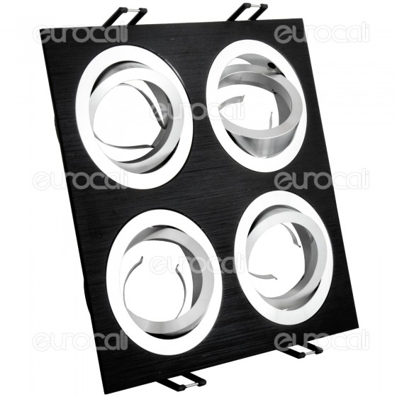 Kanlux SEIDY CT-DTL450-B Portafaretto Orientabile da Incasso per 4 Kanlux SEIDY CT-DTL450-B Portafaretto Orientabile da Incasso per 4