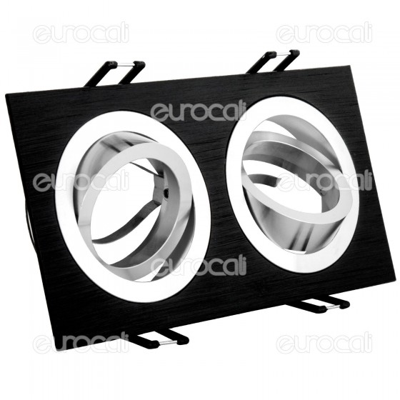 Kanlux SEIDY CT-DTL250-B Portafaretto Orientabile da Incasso per 2 Kanlux SEIDY CT-DTL250-B Portafaretto Orientabile da Incasso per 2