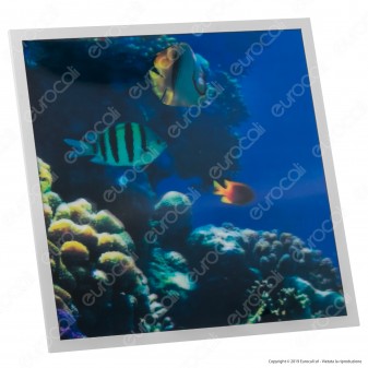Ener-J 4 Pannelli LED 60x60 40W SMD Fantasia Fondale Marino 3D con
