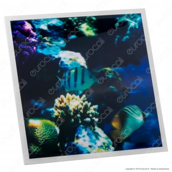 Ener-J 4 Pannelli LED 60x60 40W SMD Fantasia Fondale Marino 3D con