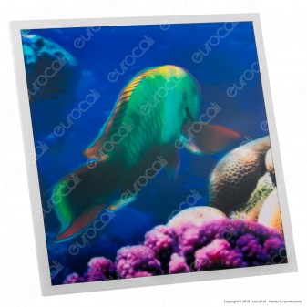 Ener-J 4 Pannelli LED 60x60 40W SMD Fantasia Fondale Marino 3D con