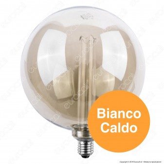 Wiva GlassLight Fumè Lampadina LED E27 4W Globo G200 Ambrata Oscurata