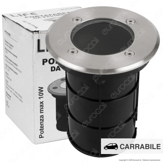 Life Segnapasso Carrabile da Interramento IP67 con Portalampada GU10 Life Segnapasso Carrabile da Interramento IP67 con Portalampada GU10