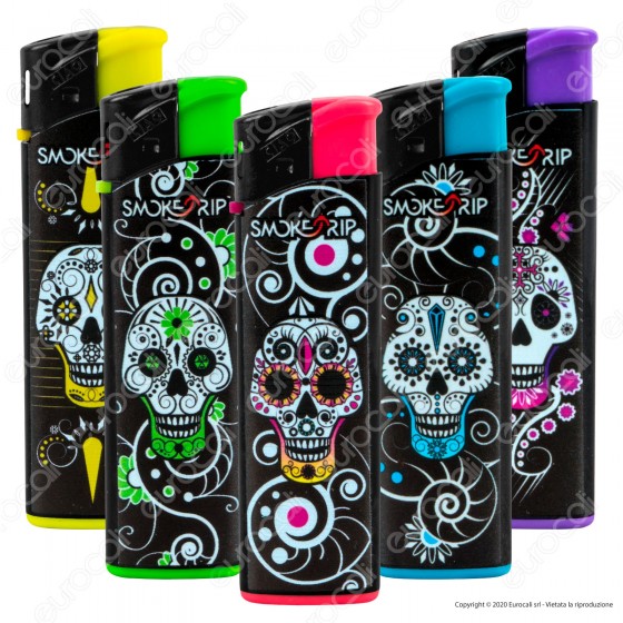SmokeTrip Accendini Elettronici Ricaricabili Fantasia Mexican Skulls SmokeTrip Accendini Elettronici Ricaricabili Fantasia Mexican Skulls