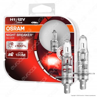 Osram Night Breaker Silver 55W - 2 Lampadine H1