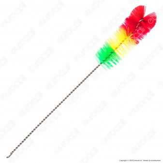Hookah Bottle Brush Spazzola per Pulizia Bong e Narghilè Colore Rasta