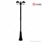 V-Tac VT-847 Lampione Portalampada Nero per 2 Lampadine E27 da