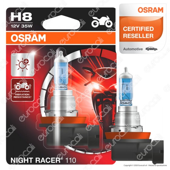 Osram Night Racer 110 per Moto 35W - Lampadina H8 Osram Night Racer 110 per Moto 35W - Lampadina H8