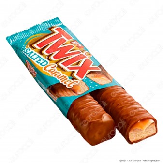 Twix Salted Caramel Snack con Biscotto e Caramello Salato Ricoperto