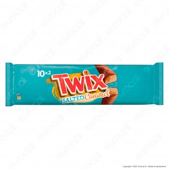 Twix Salted Caramel Snack con Biscotto e Caramello Salato Ricoperto