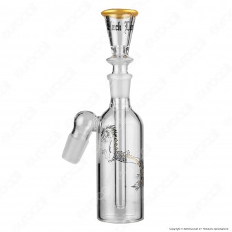 Bong Black Leaf Golden Dragon con Precooler in Vetro - Altezza 45 cm