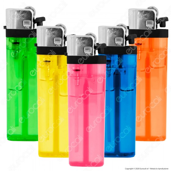 Ciao Accendino Trasparente Tinta Unita Economico - 5 Accendini Ciao Accendino Trasparente Tinta Unita Economico - 5 Accendini