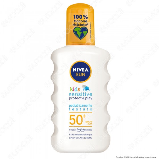 Nivea Sun Spray Solare Kids Sensitive Protect & Play SPF 50+ - Nivea Sun Spray Solare Kids Sensitive Protect & Play SPF 50+ -