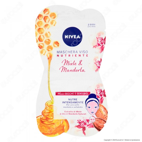 Nivea Maschera Viso Nutriente Miele & Mandorla Pelli Secche e Nivea Maschera Viso Nutriente Miele & Mandorla Pelli Secche e